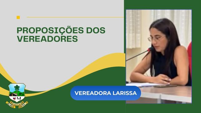 Requerimentos da vereadora Larissa solicitam informações ao Executivo sobre transporte escolar e veículos da Secretaria de saúde
